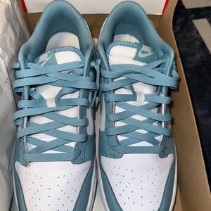 Mens Nike Dunk Low White Denim